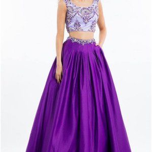 Rachel Allan Stoned Purple/Lavendar 2 pce gown, size 4